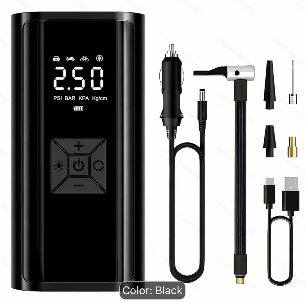 Portable cordless tyre inflator