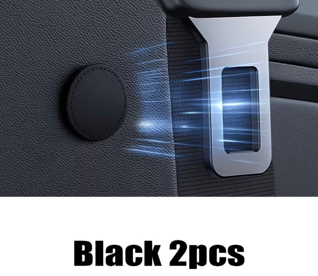 Magnetic Car Seat Belt Holder – Premium PU Leather Non-Slip Seatbelt Clip