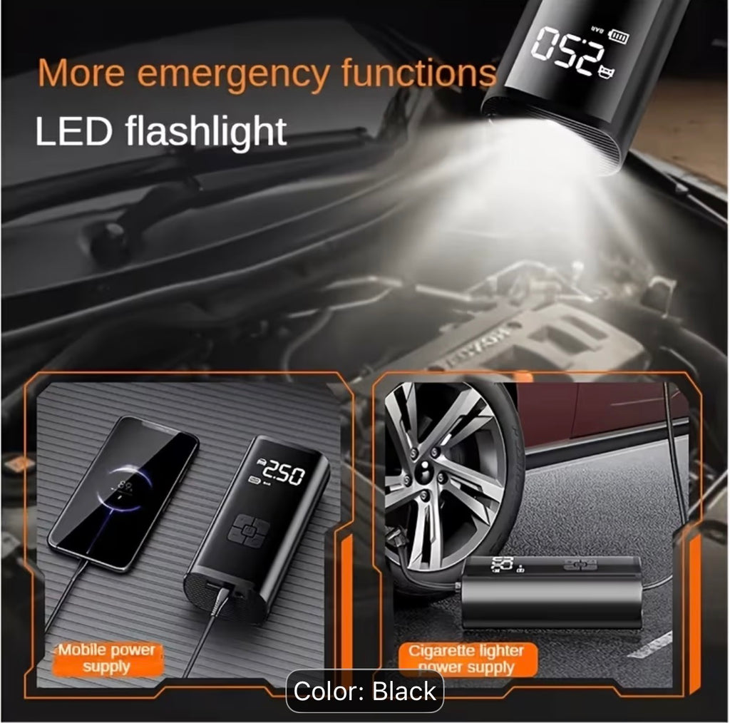 Portable cordless tyre inflator