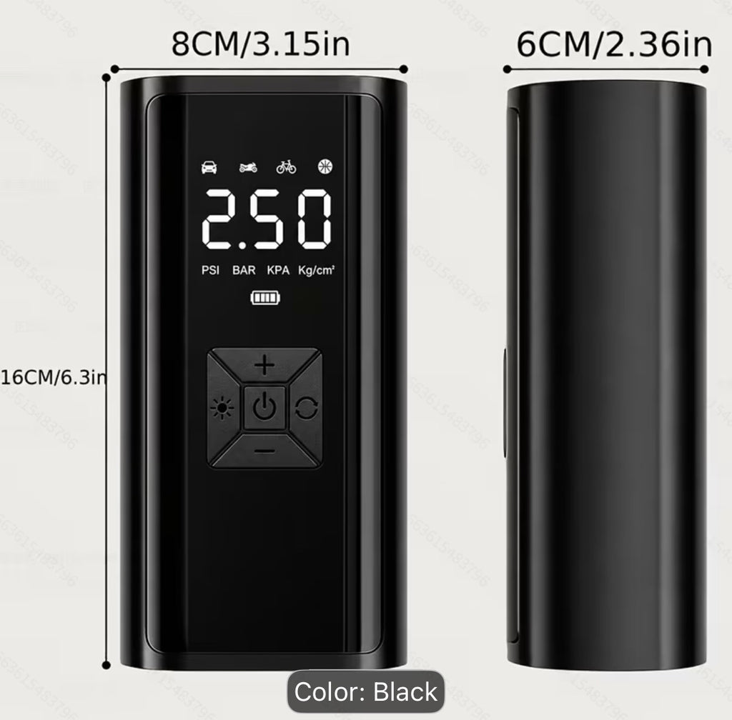 Portable cordless tyre inflator