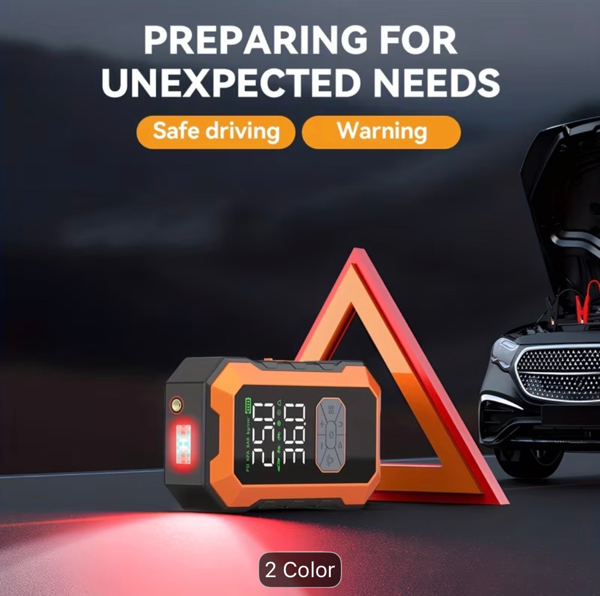 ALL-IN-ONE 12,000A Car Jump Starter + Cordless Tyre Inflator